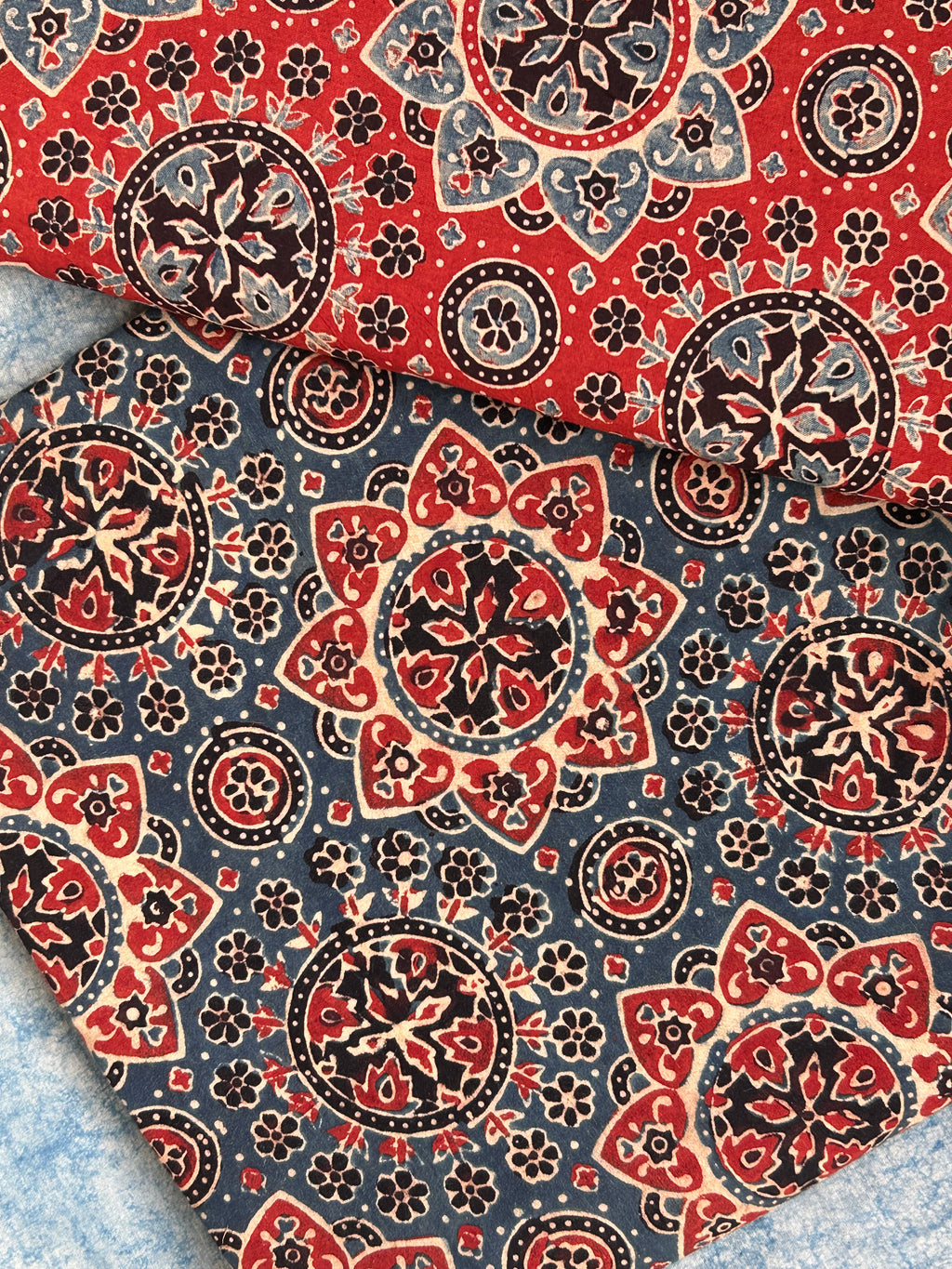 Natural Dyes Handblock Ajrakh Cotton Suit