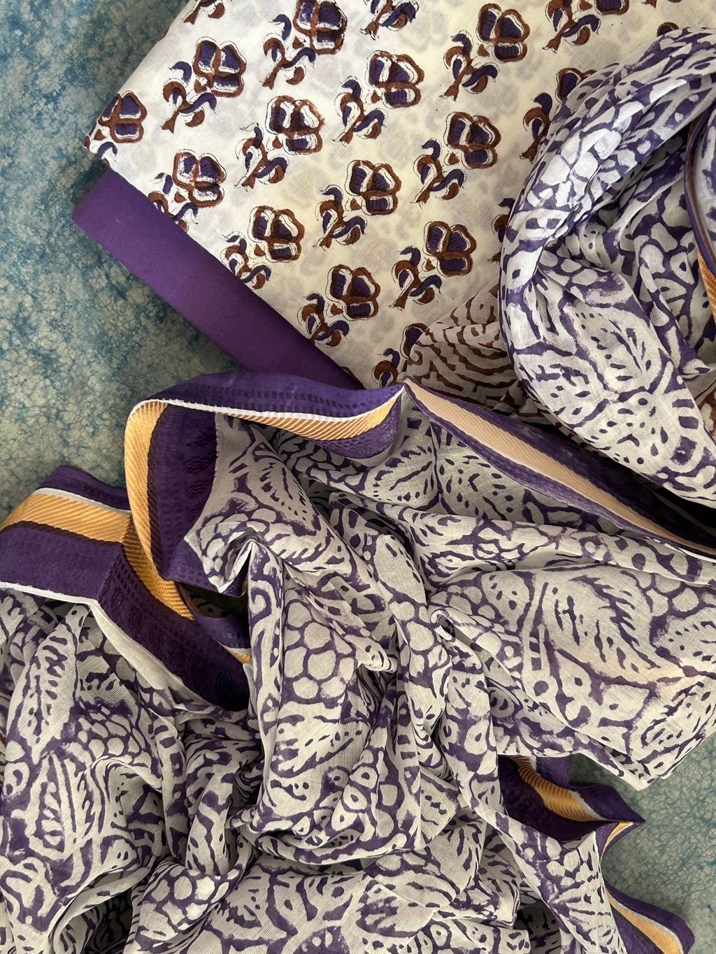 Handblock Azo-free Dye Cotton Suit Set