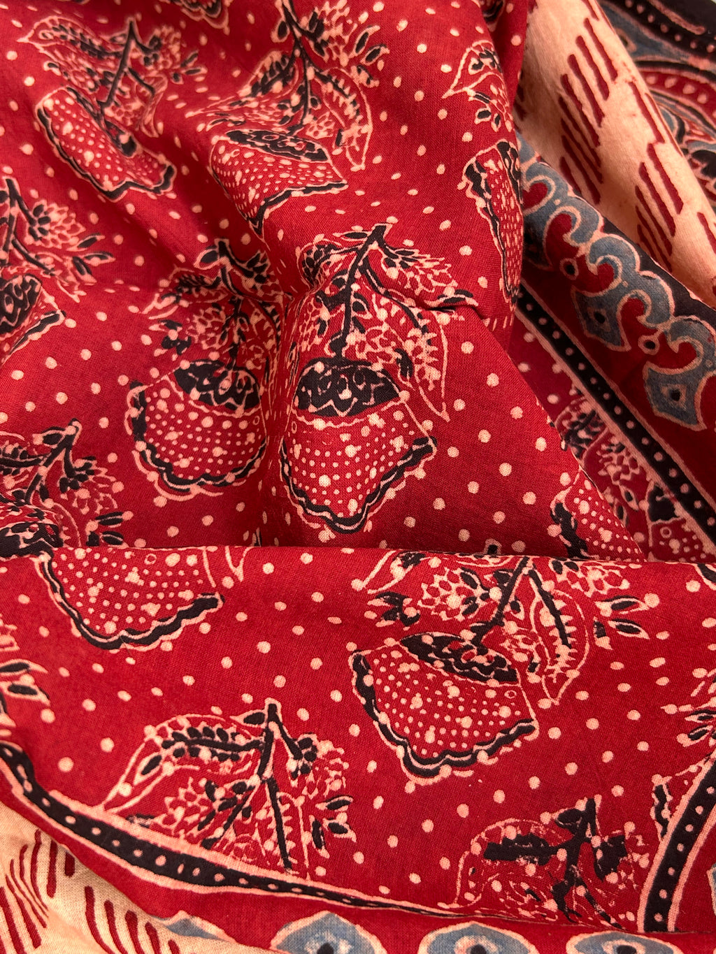 Natural Dyes Handblock Ajrakh Cotton Suit