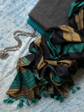Handwoven Bhujodi Set - Black and Teal