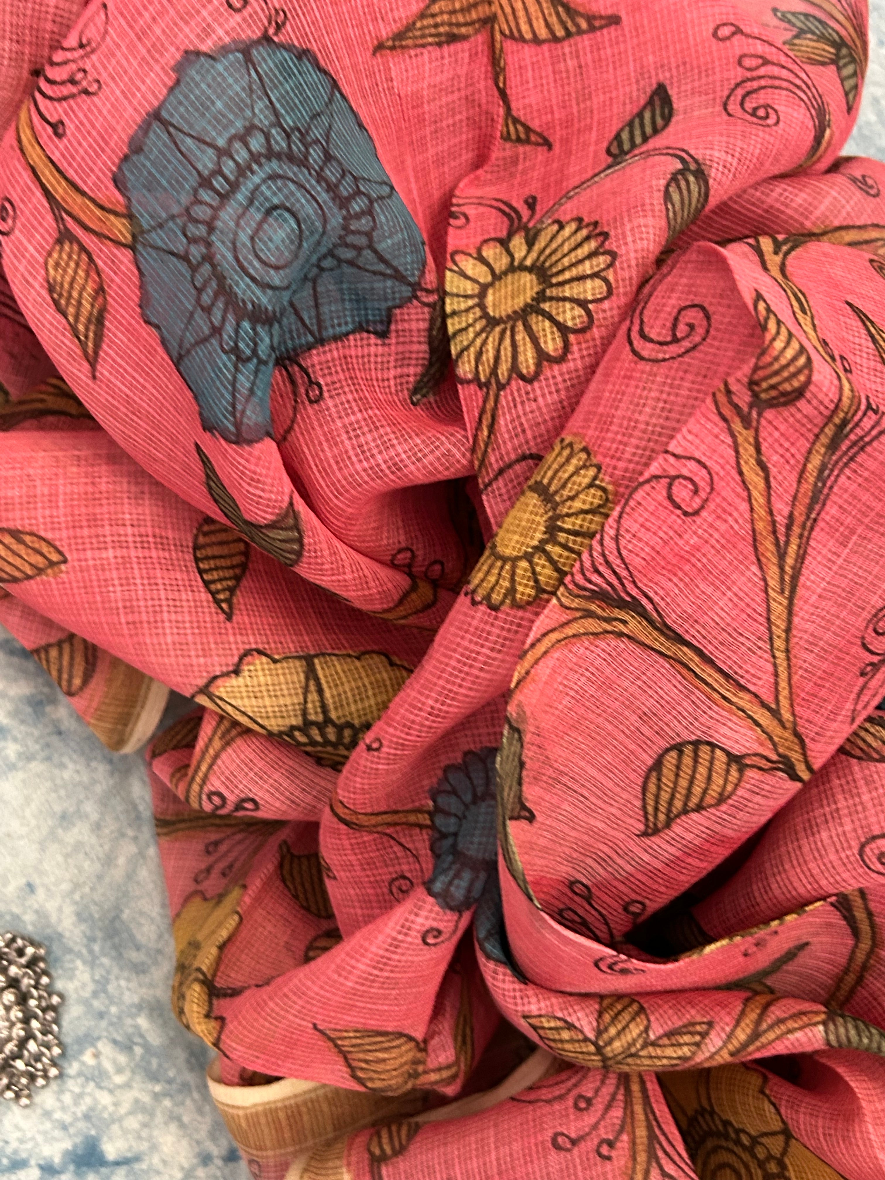 Handwoven Handpainted Kalamkari Set