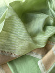 Handwoven Maheshwari Kurta Dupatta Set - Pastel Green
