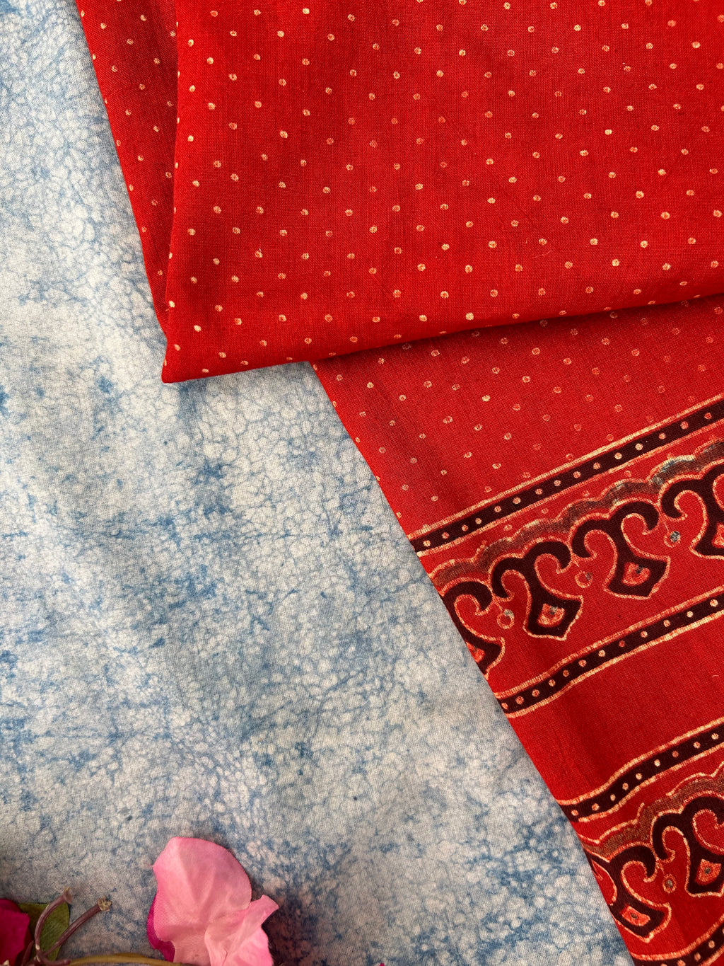 Natural Dyes Hand Block Ajrakh Dupatta