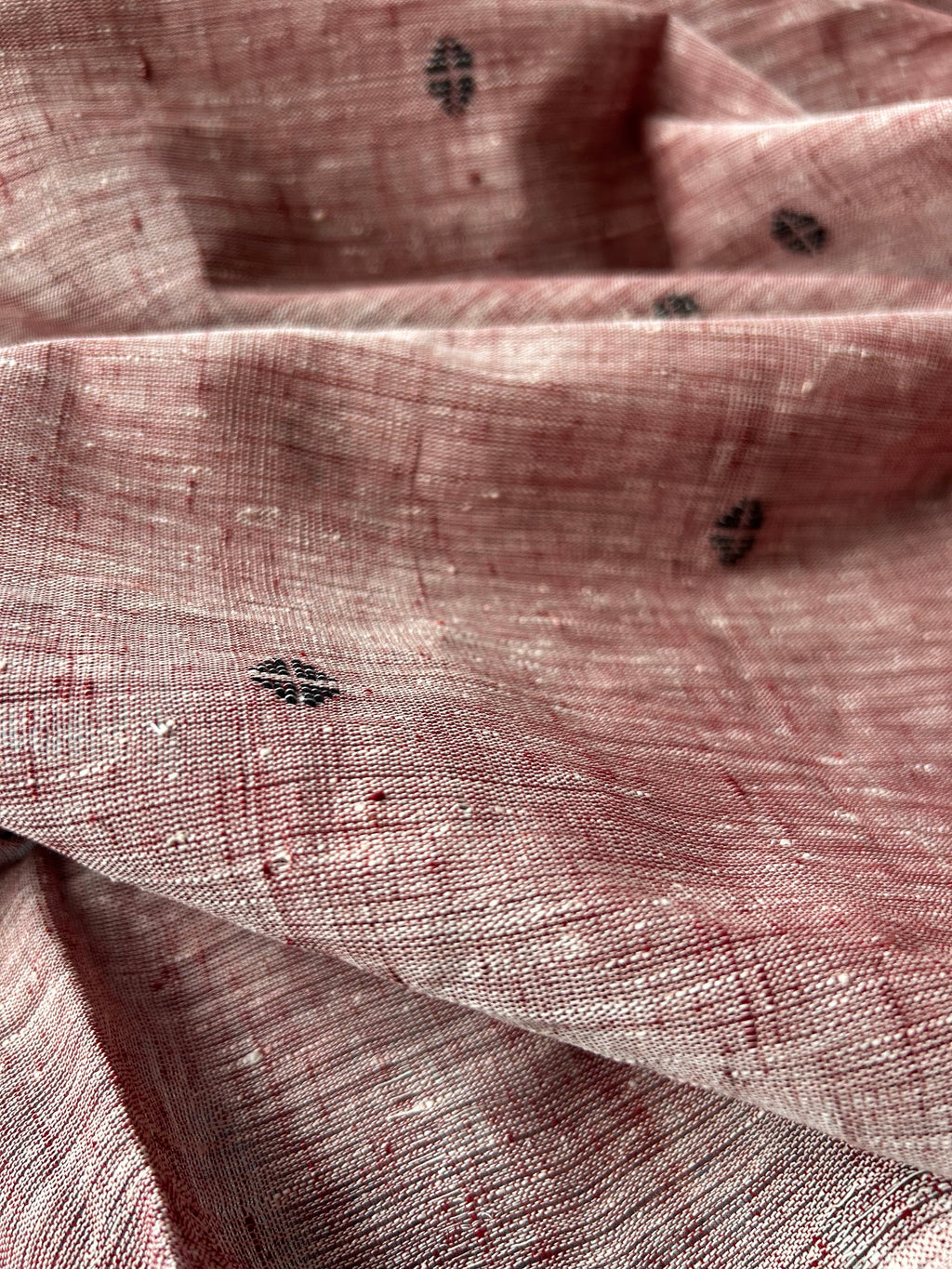 Gulabi - Handspun and Handwoven Ponduru Cotton Fabric (960 INR/metre)