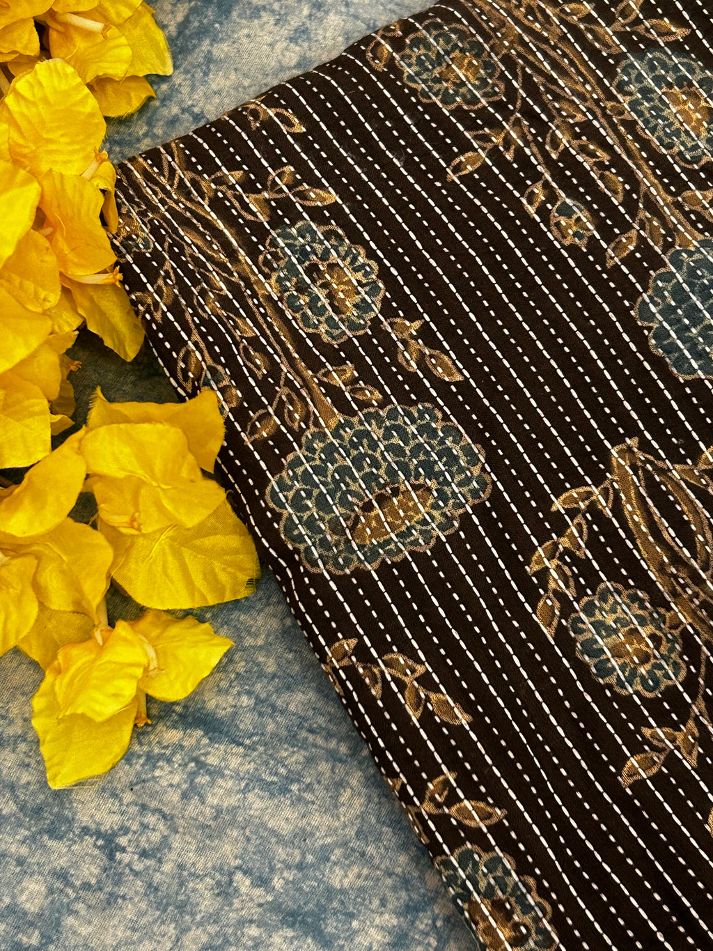 Handblock Ajrakh Cotton Blouse Fabrics