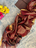 Handwoven Maheshwari tissue Kurta Dupatta Set