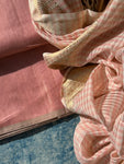 Handwoven Maheshwari Kurta Dupatta Set - Peachy Pink