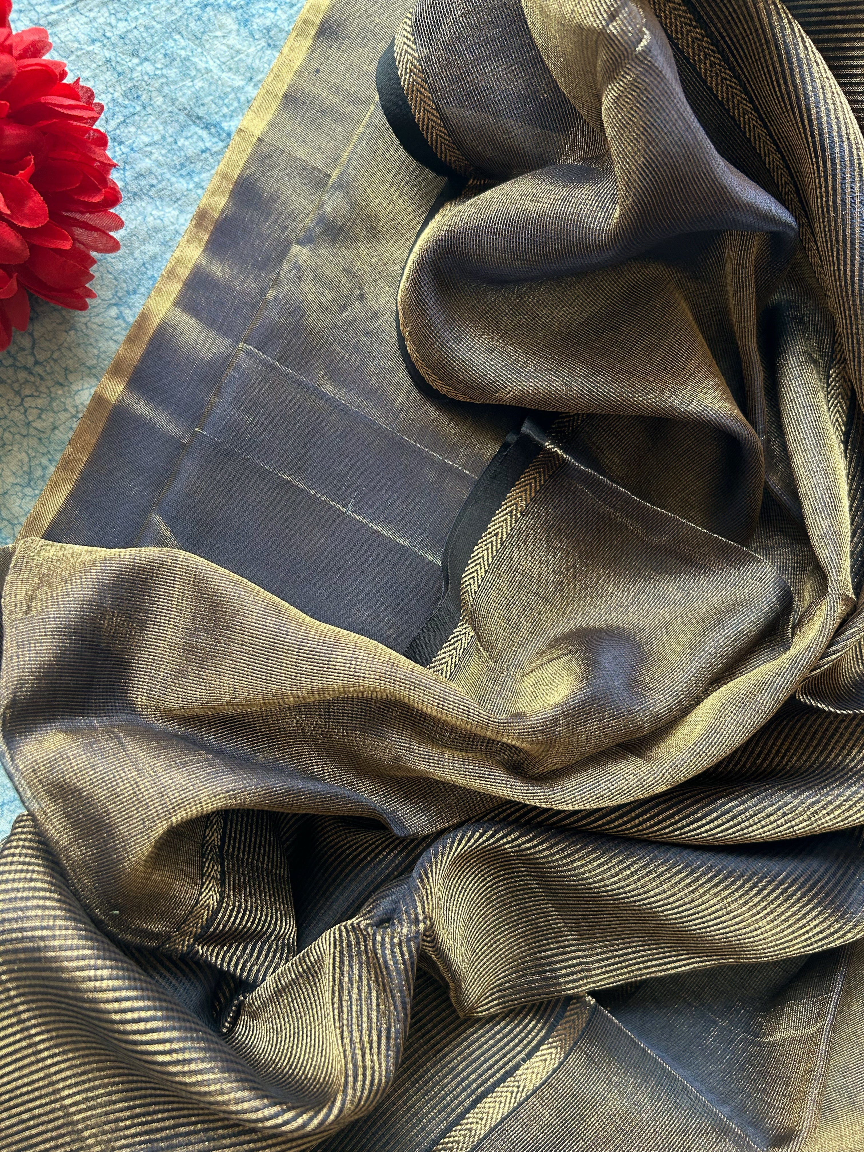 Handwoven Maheshwari Kurta Dupatta Set -Royal Blue