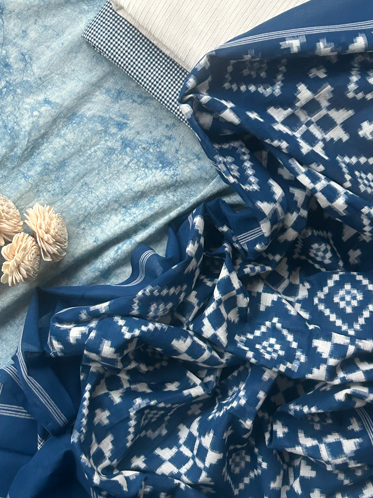 Neelambari - Handwoven Ikath Kurta Dupatta Set