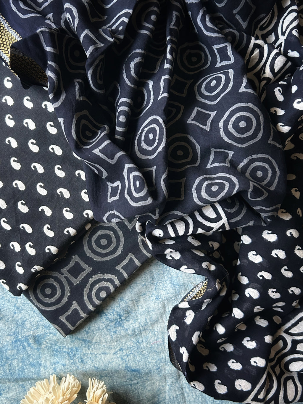 Handcrafted Cotton Suit Set - Midnight Black 4