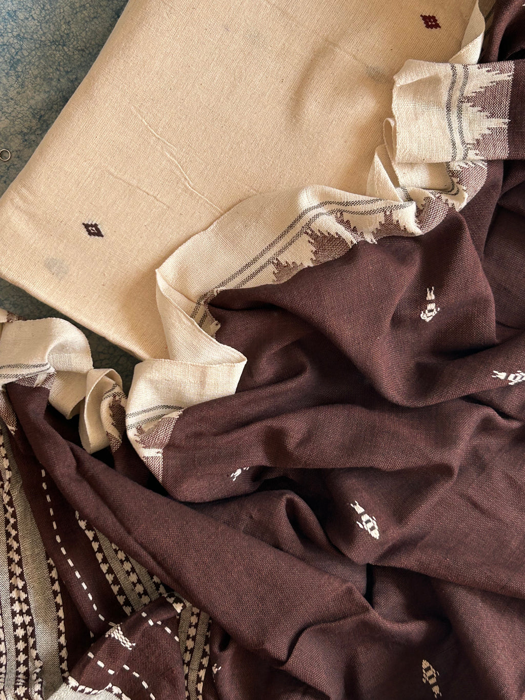 Handspun Handwoven Kotpad Kurta Dupatta Set