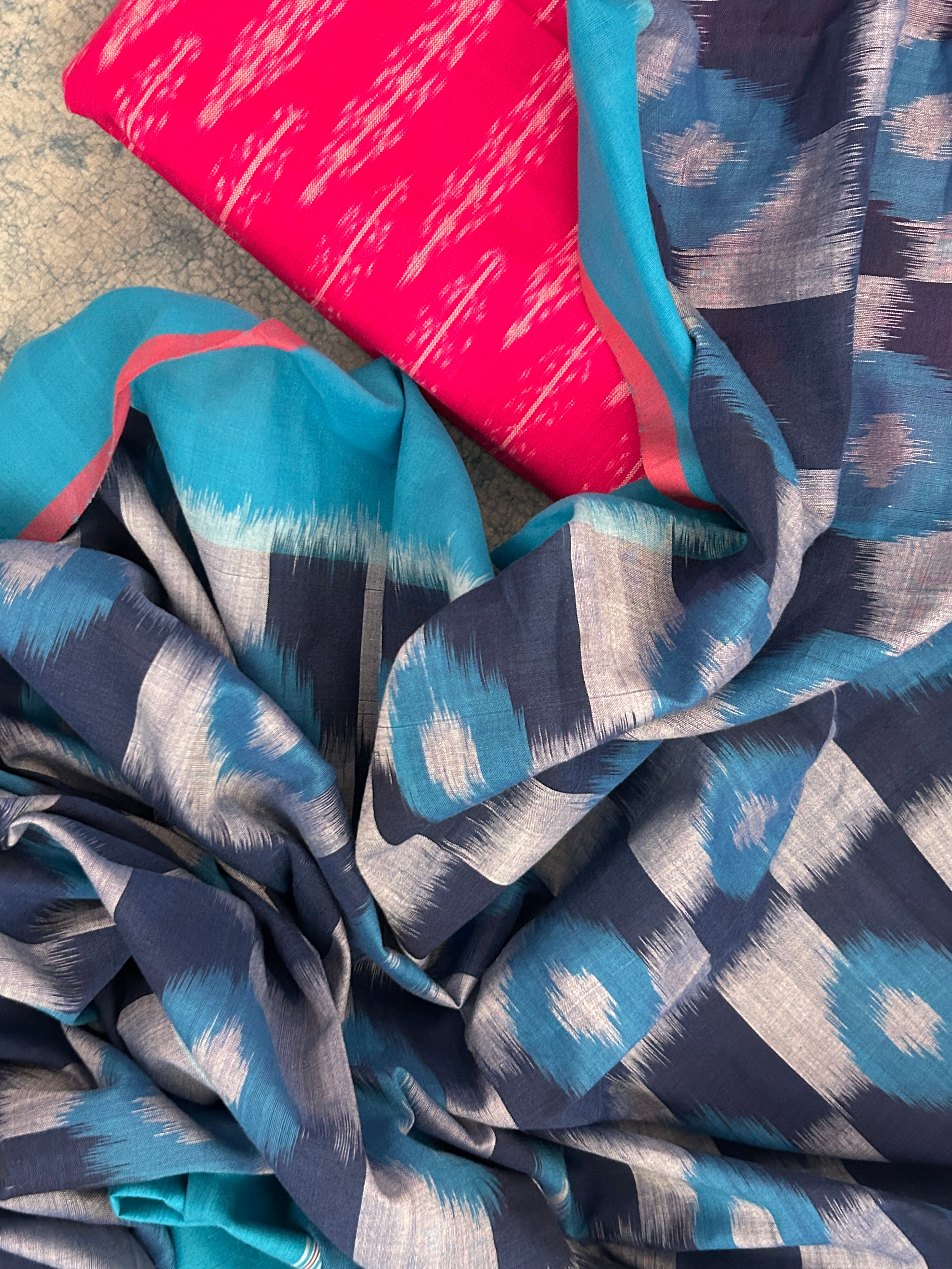 Handwoven Ikat Kurta Dupatta Set