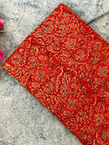 Handspun & Handwoven 2.5m Cotton Fabric With Handdone Pedana Kalamkari