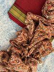 Handwoven Handcrafted Mangalagiri Kalamkari Kurta Dupatta Set