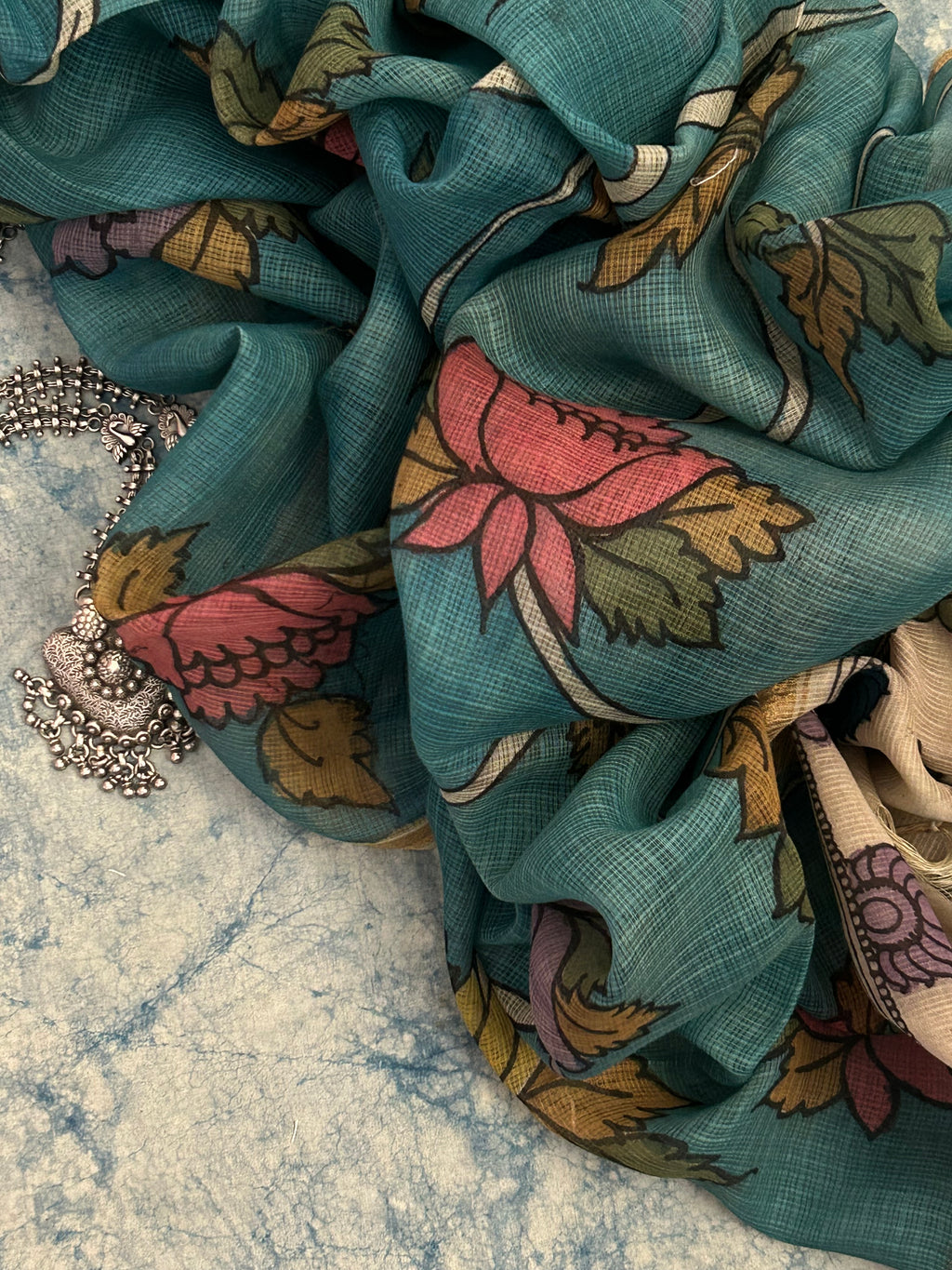 Handwoven Handpainted Kalamkari Set