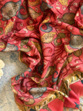 Geetanjali - Manjari -Handwoven Hand-drawn Handpainted Pen Kalamkari Dupatta