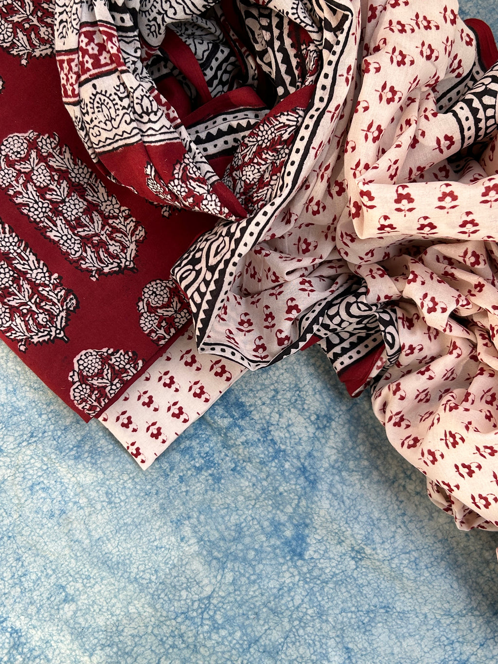 Natural Dyed Bagh Block Print Cotton Suit