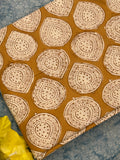 Hand Block Printed Azo free Dyed Cotton Kurta Fabric