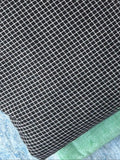 Handwoven 2.5m Checkered Fabric - Black & white