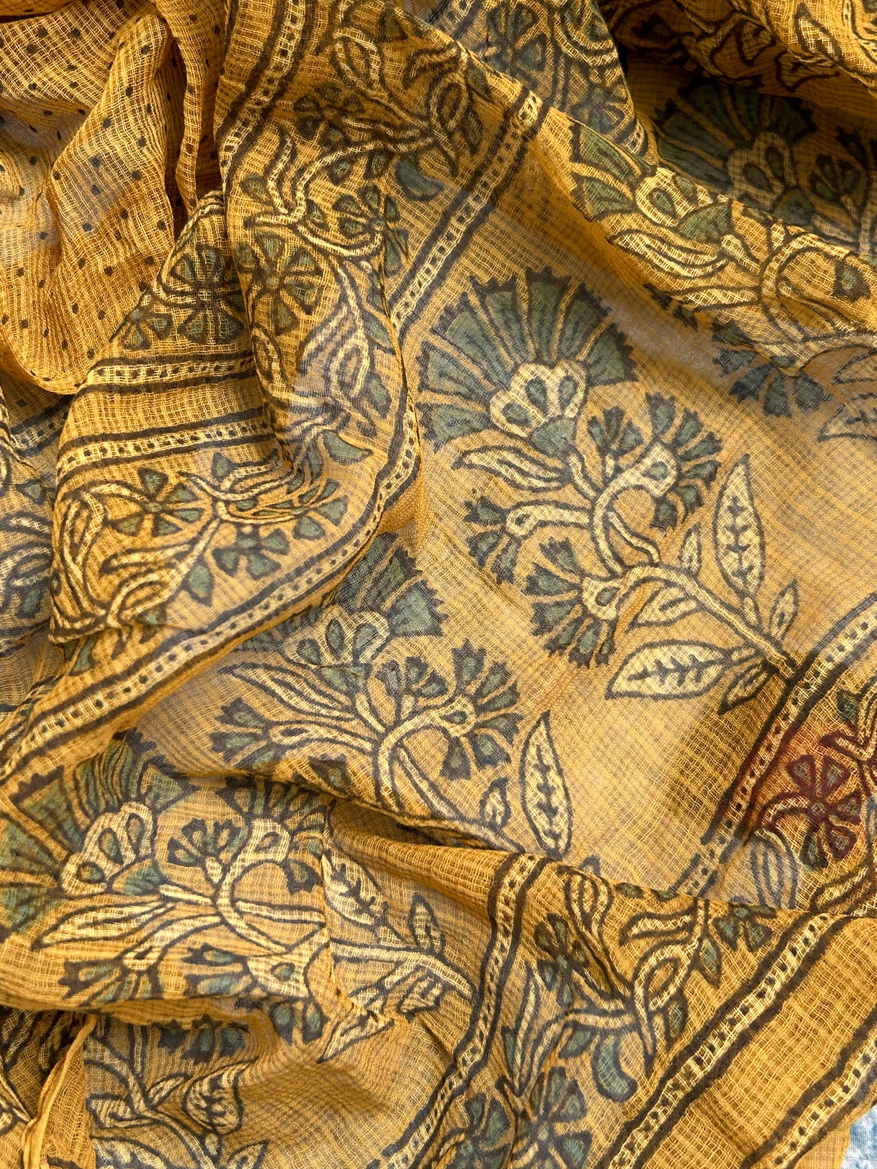 Natural Dyes Handcrafted Ajrakh Kota Dupatta