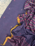 Blue Daisy 2 - Handwoven Bengal Jamdani Kurta Dupatta set