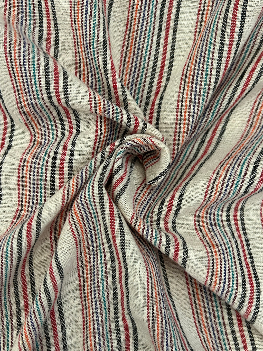 Handspun Handwoven Kotpad Fabric 650 INR/metre - Ivory multicolour weaving