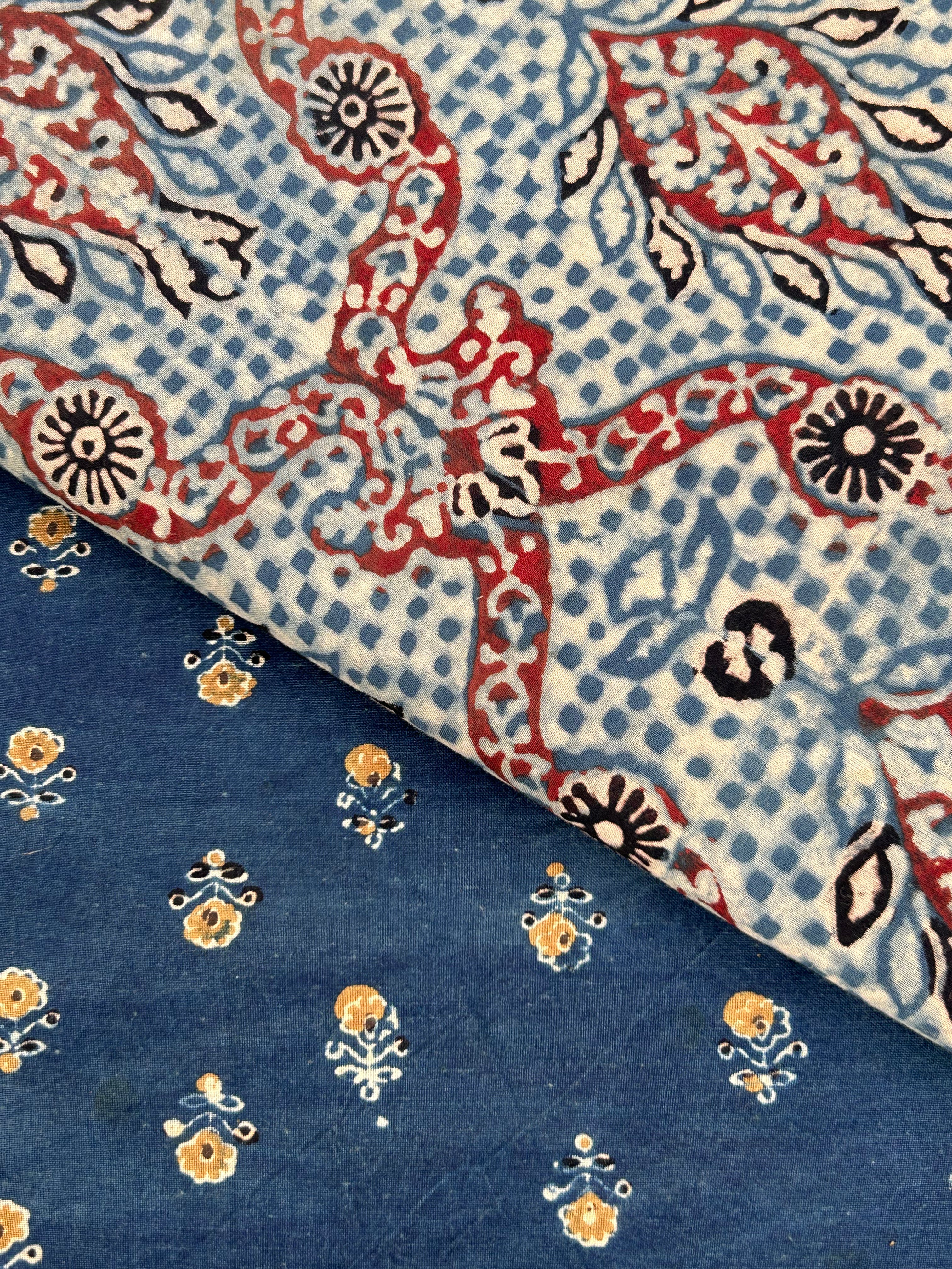 Natural Dyes Handblock Ajrakh Cotton Suit
