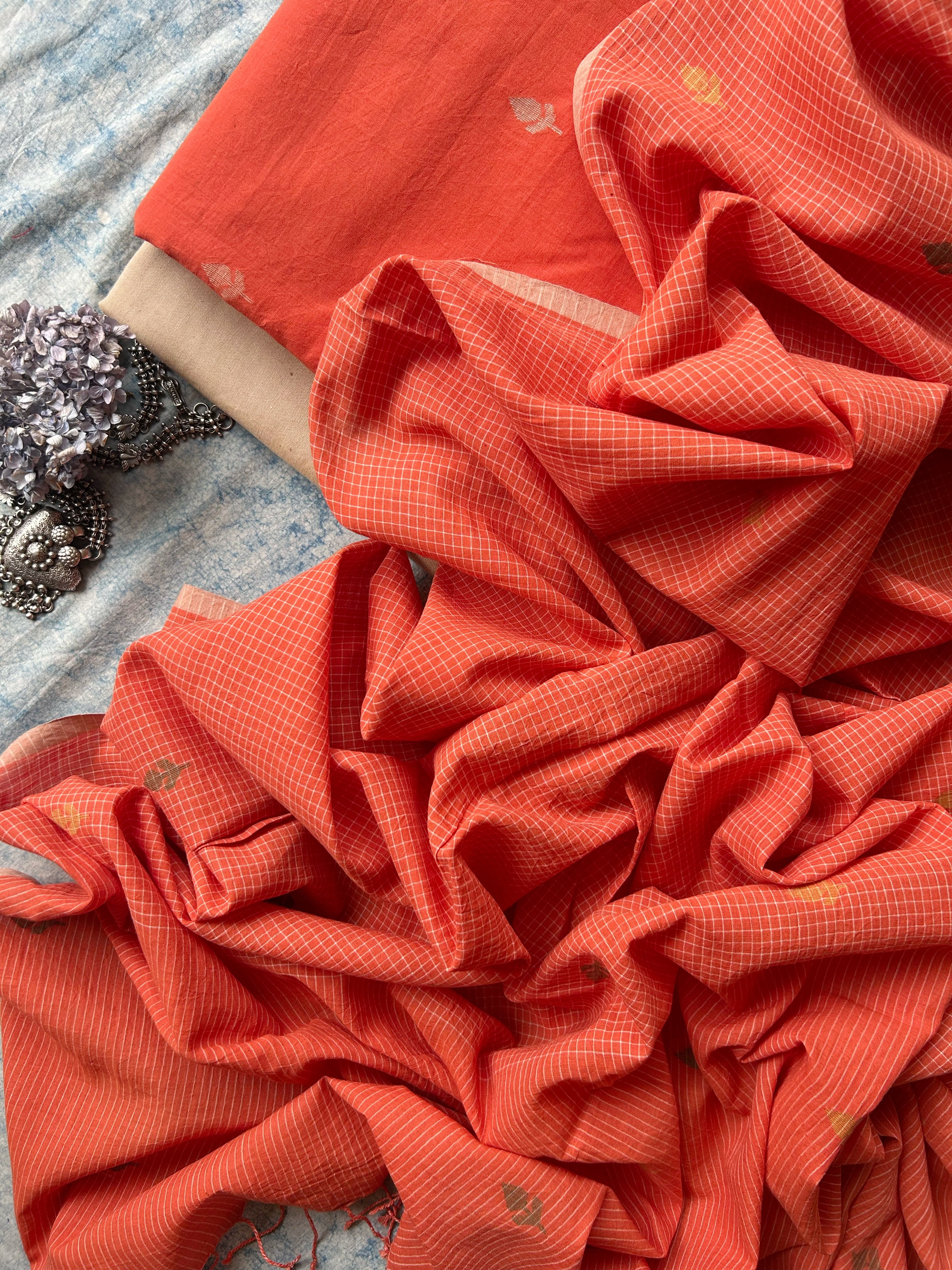 Avani - Handwoven Bengal Jamdani Kurta Dupatta set
