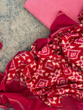 Handwoven Ikat Kurta Telia Dupatta Set