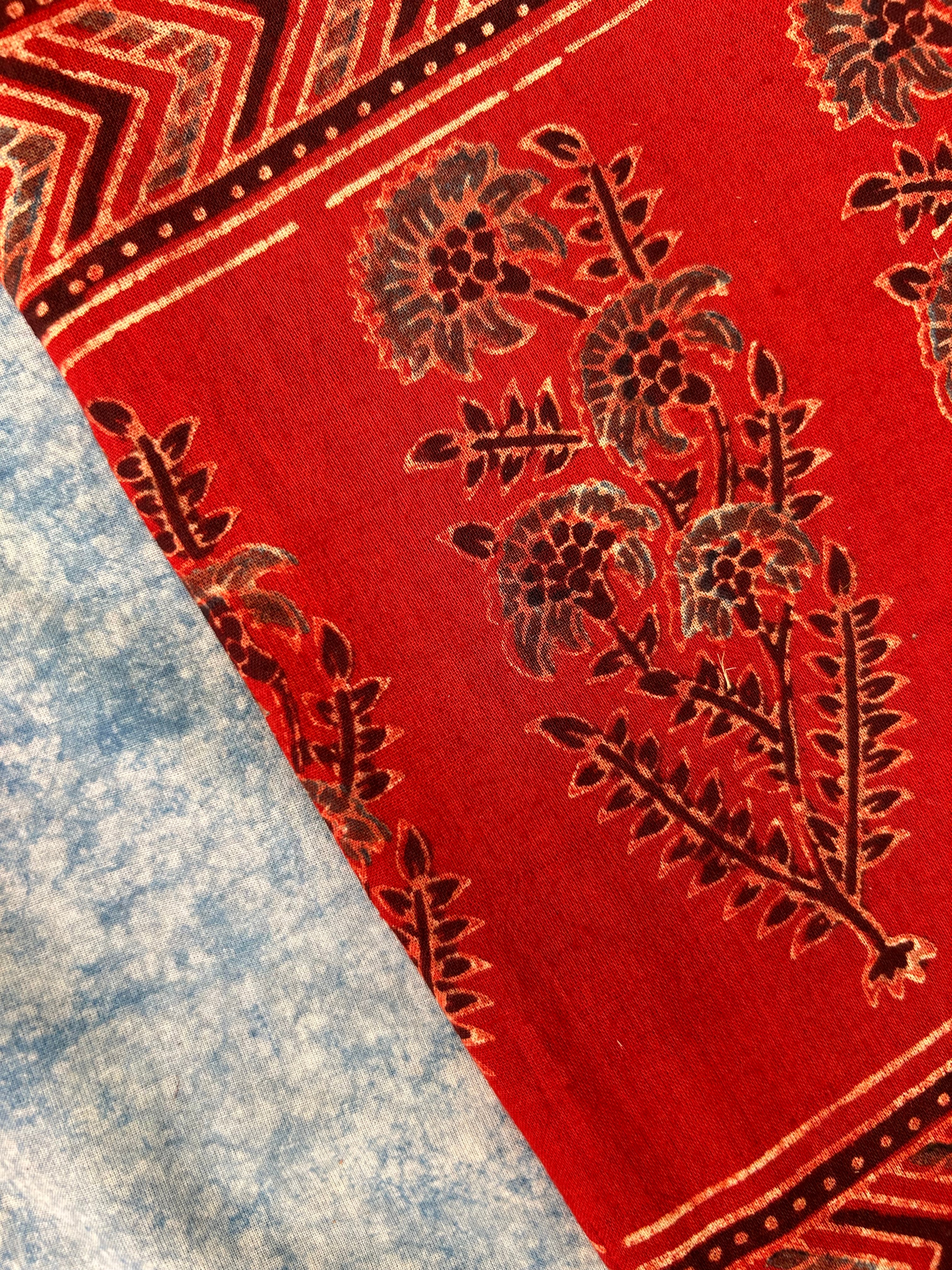 Natural Dyes Hand Block Ajrakh Dupatta
