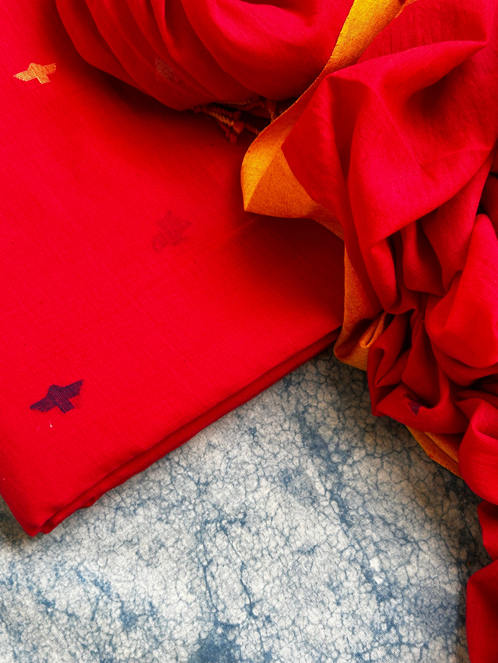 KumKum - Handwoven Bengal Jamdani Kurta Dupatta set