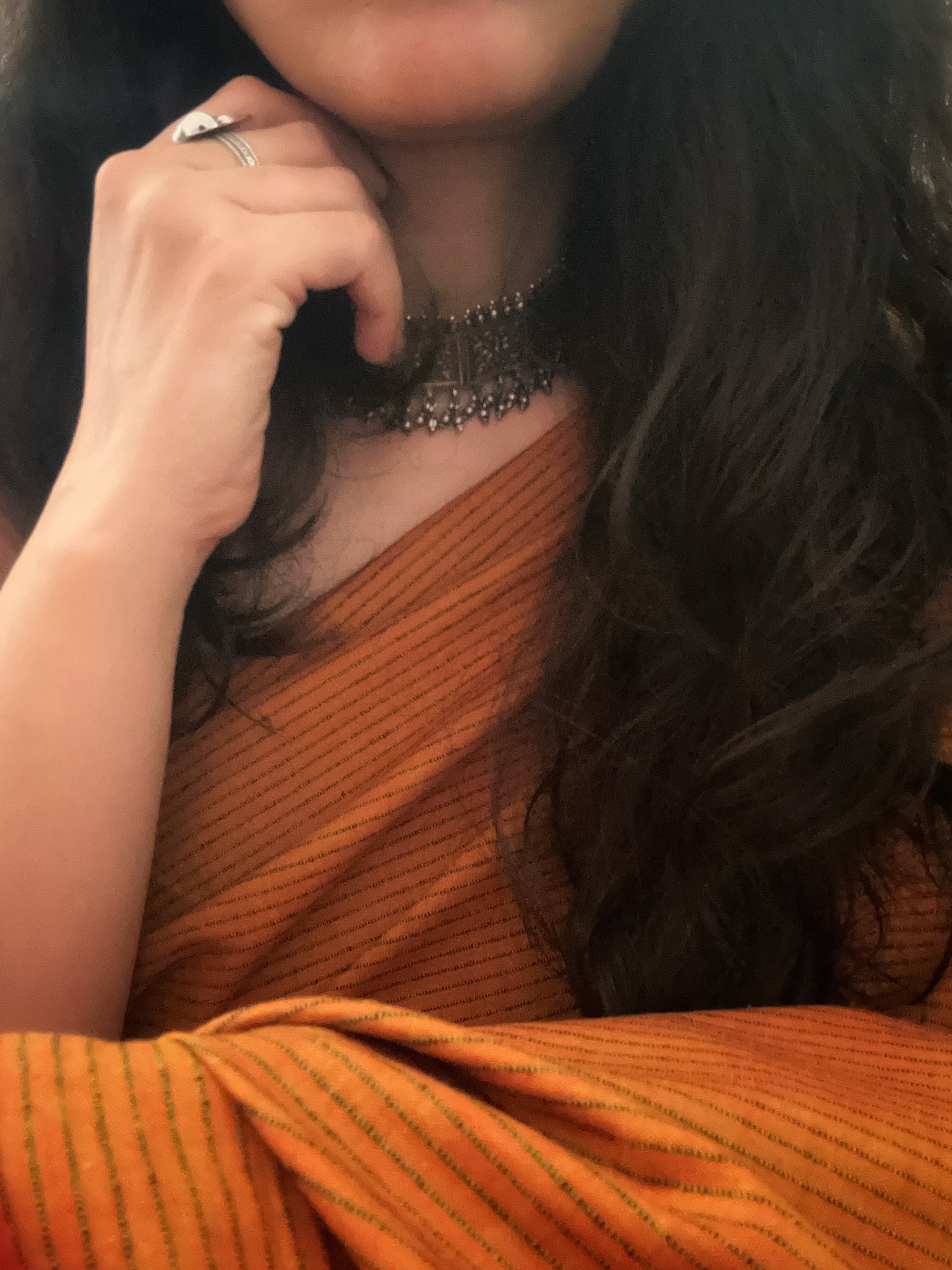 Handwoven 2.5m Fabric - Burnt Orange