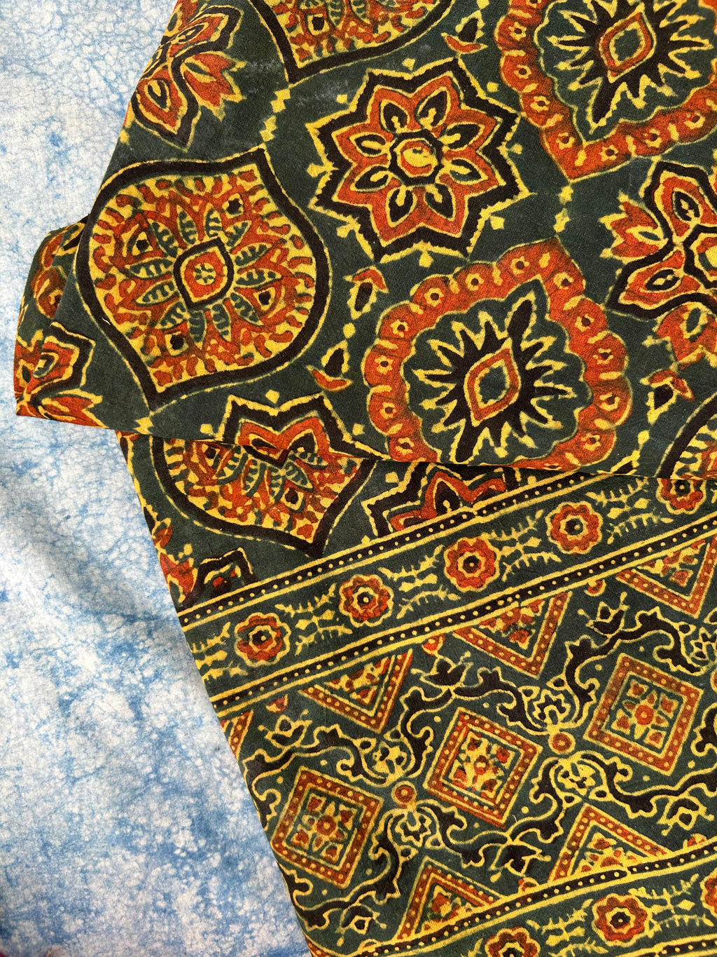 Natural Dyes Hand Block Ajrakh Dupatta