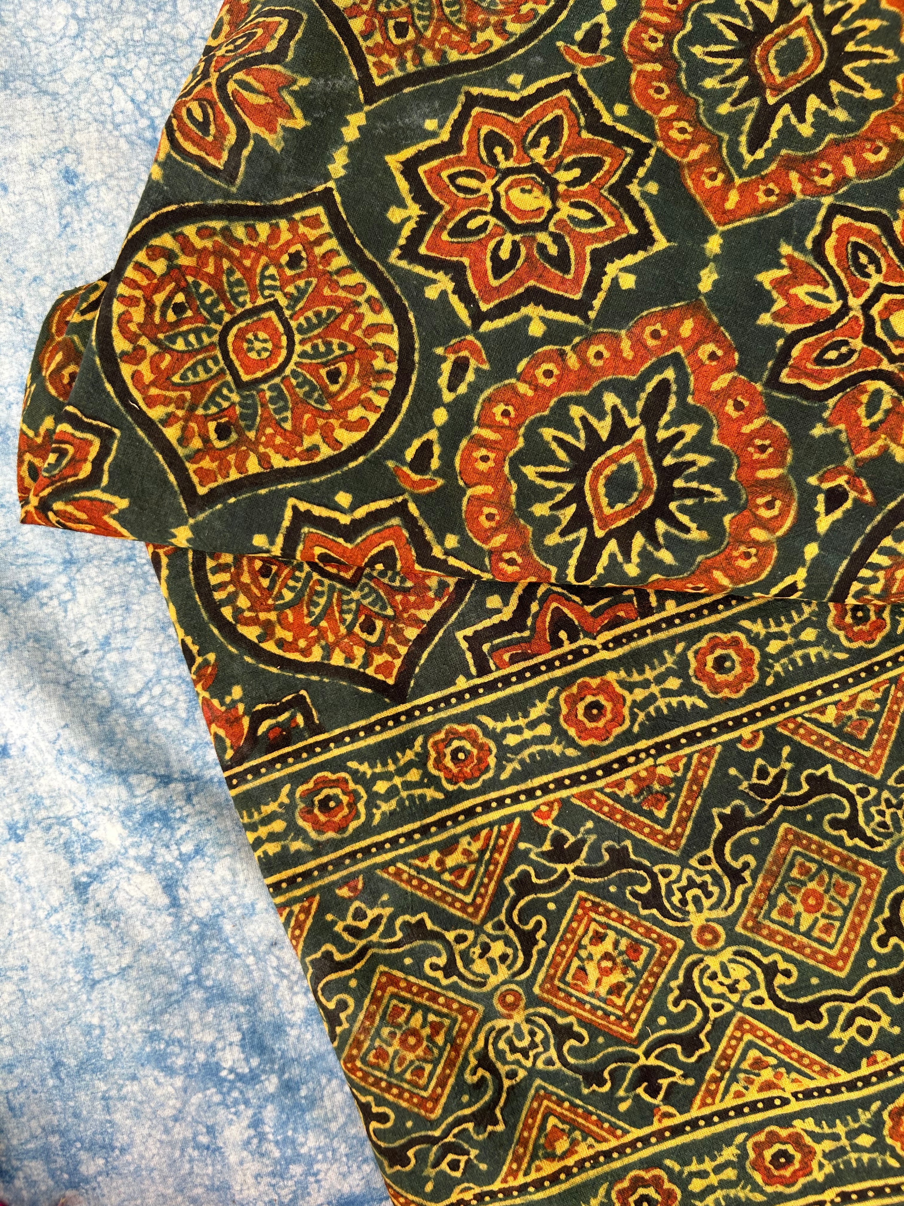 Natural Dyes Hand Block Ajrakh Dupatta