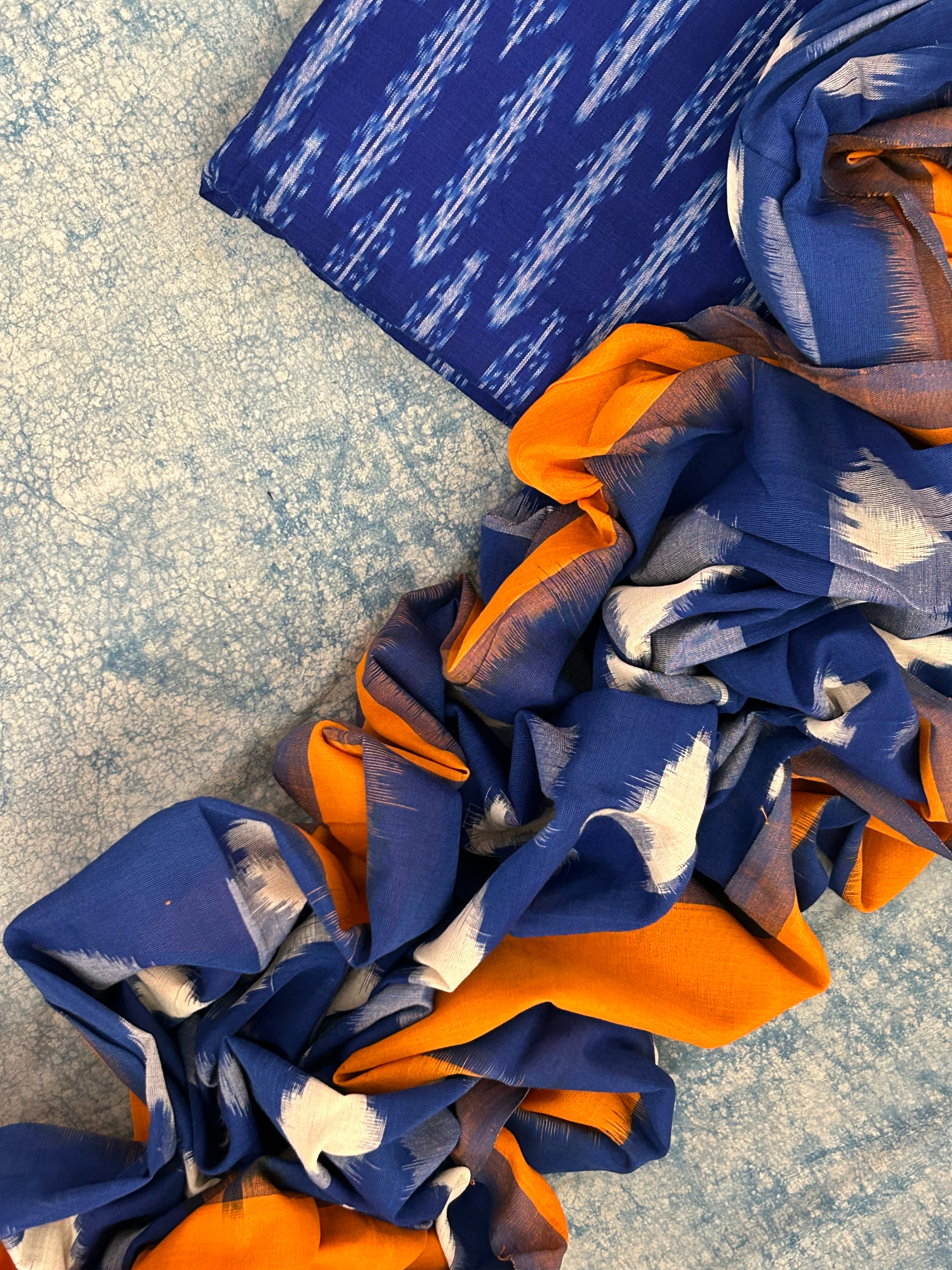 Handwoven Ikat Kurta Dupatta Set