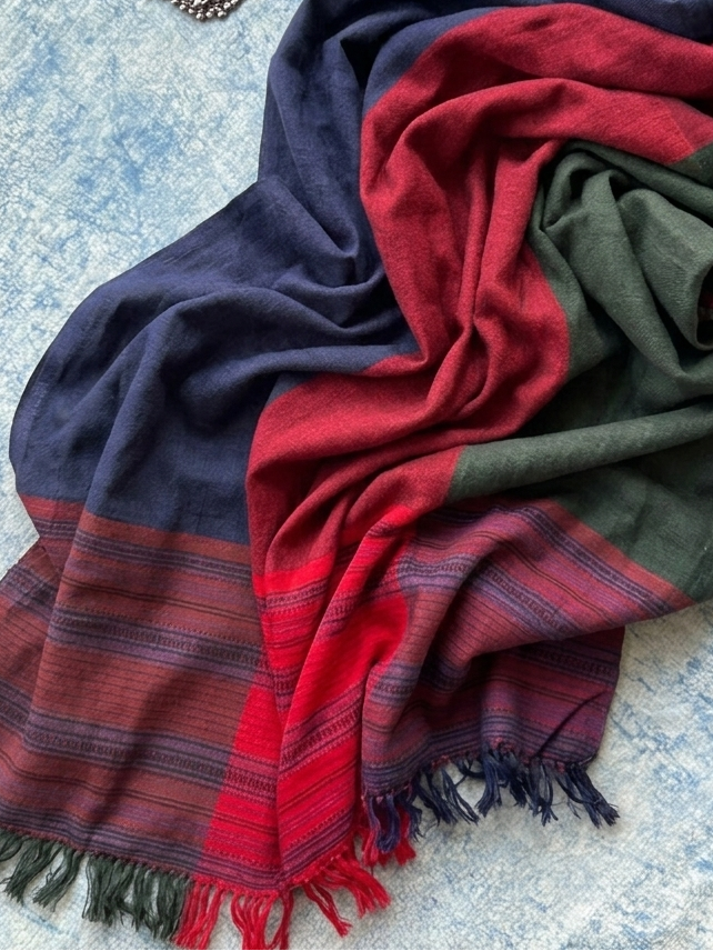 Vanya - Handspun Handwoven Kotpad and Bhujodi Dupatta Set