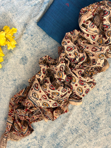 Handwoven Handcrafted Bhujodi Kalamkari Kurta Dupatta Set