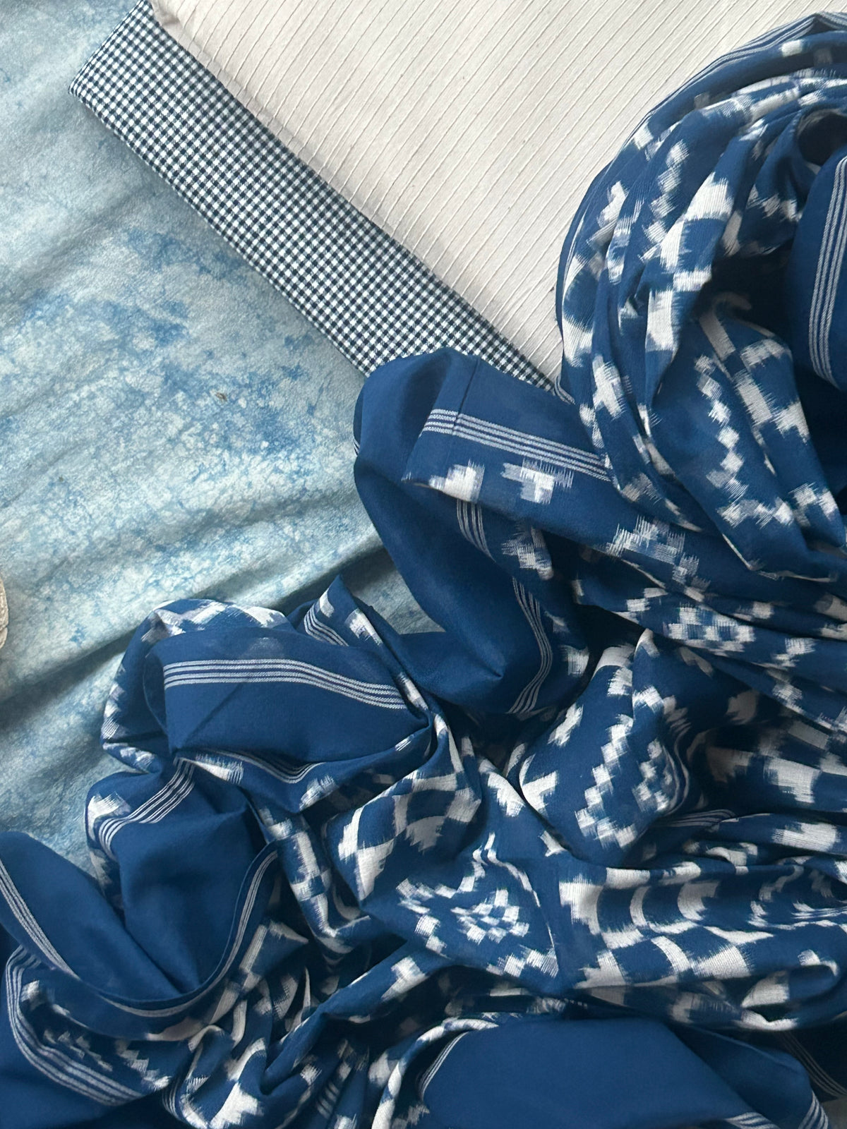 Neelambari - Handwoven Ikath Kurta Dupatta Set