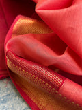 Handwoven Maheshwari Kurta Dupatta Set - Rose Pink & Peach
