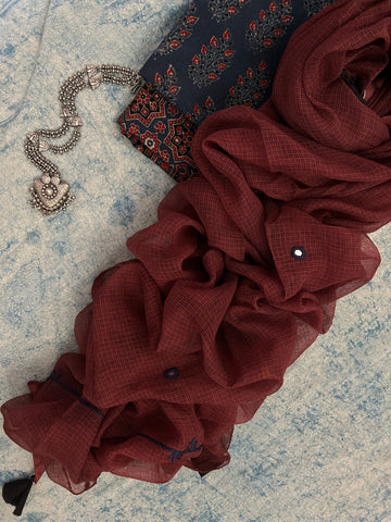 Natural Dyes Handcrafted Ajrakh Kota Suit