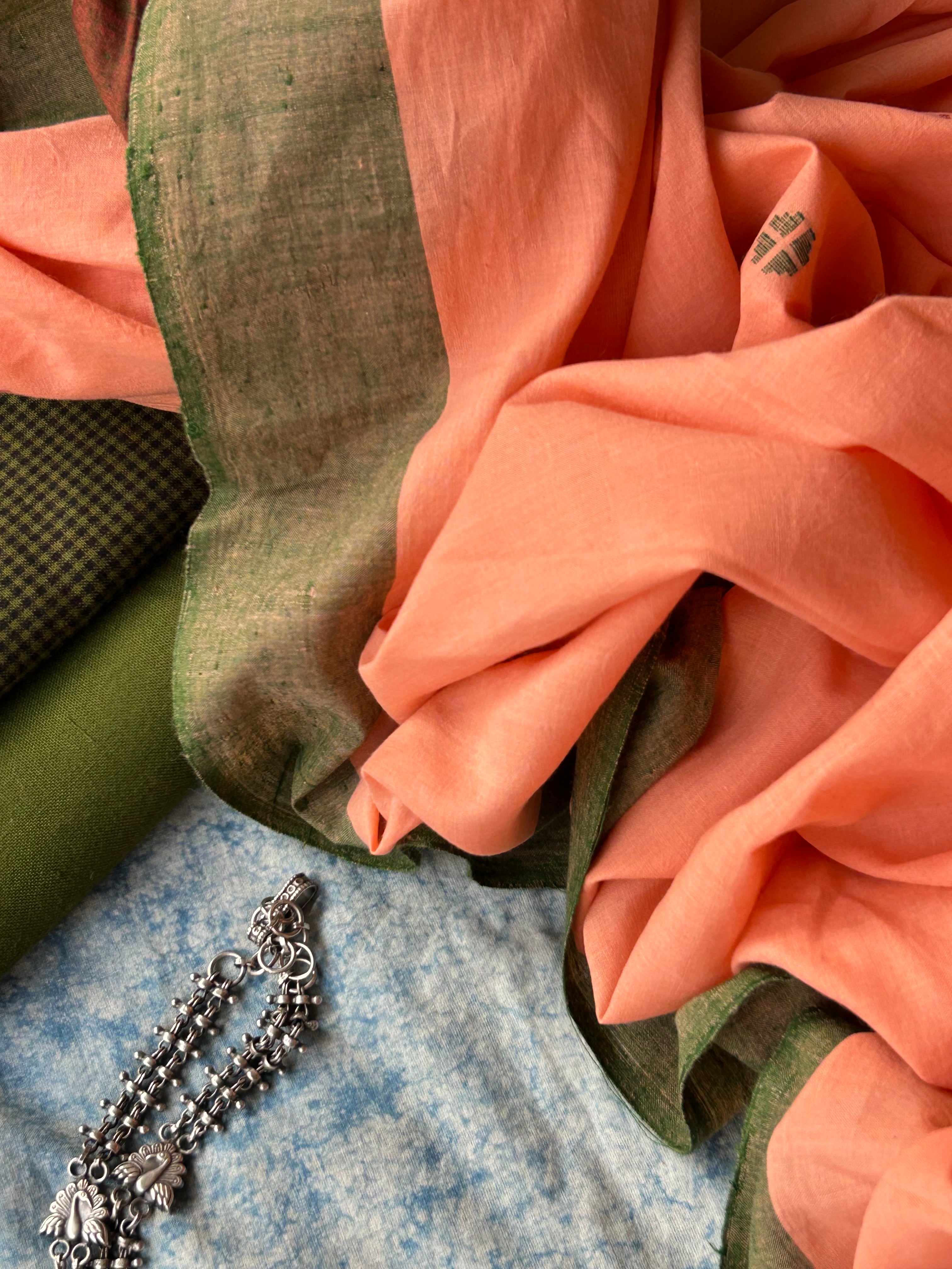 Bahaar - Handwoven Cotton Bengal Jamdani Dupatta Set