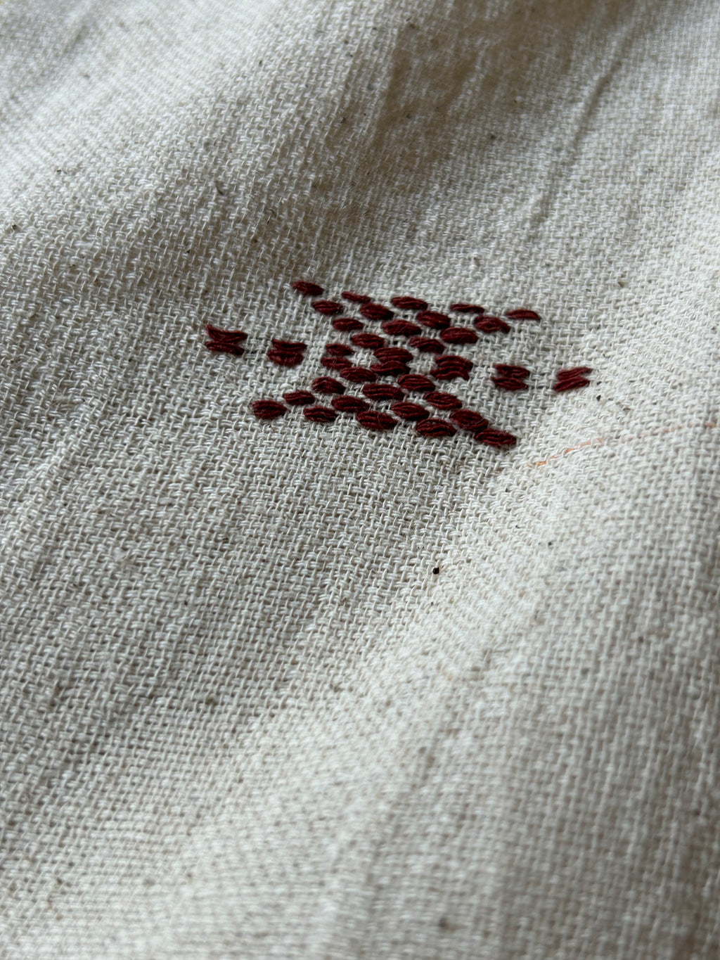 Handspun Handwoven Kotpad Fabric 700 INR/metre - Ivory multicolour butti weaving