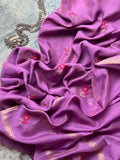 Manjari- Handwoven Chikankari Work Maheshwari Tissue Set