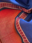 Handwoven Maheshwari Kurta Dupatta Set - Maroon & Royal Blue