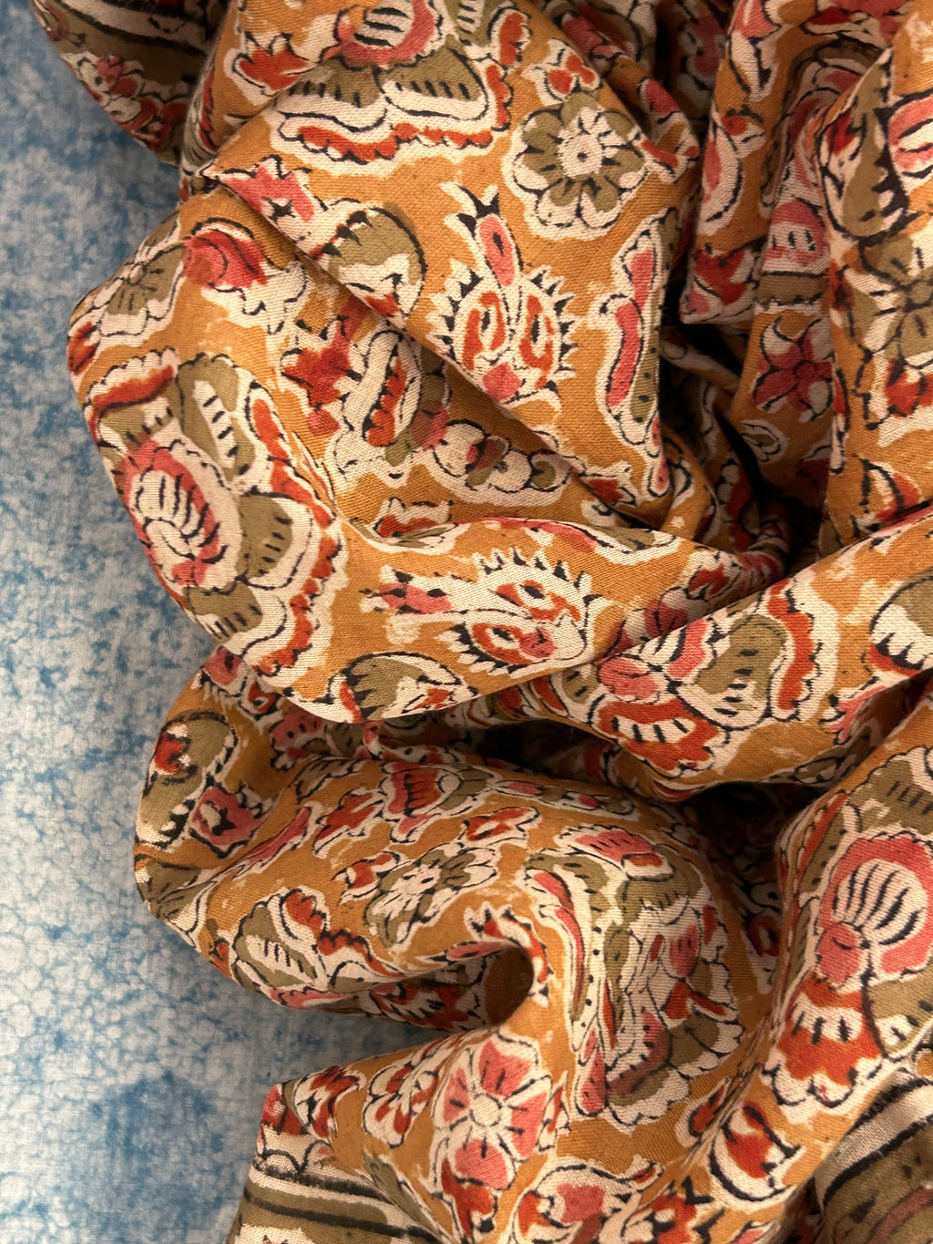 Handwoven Handcrafted Ikath Kalamkari Kurta Dupatta Set