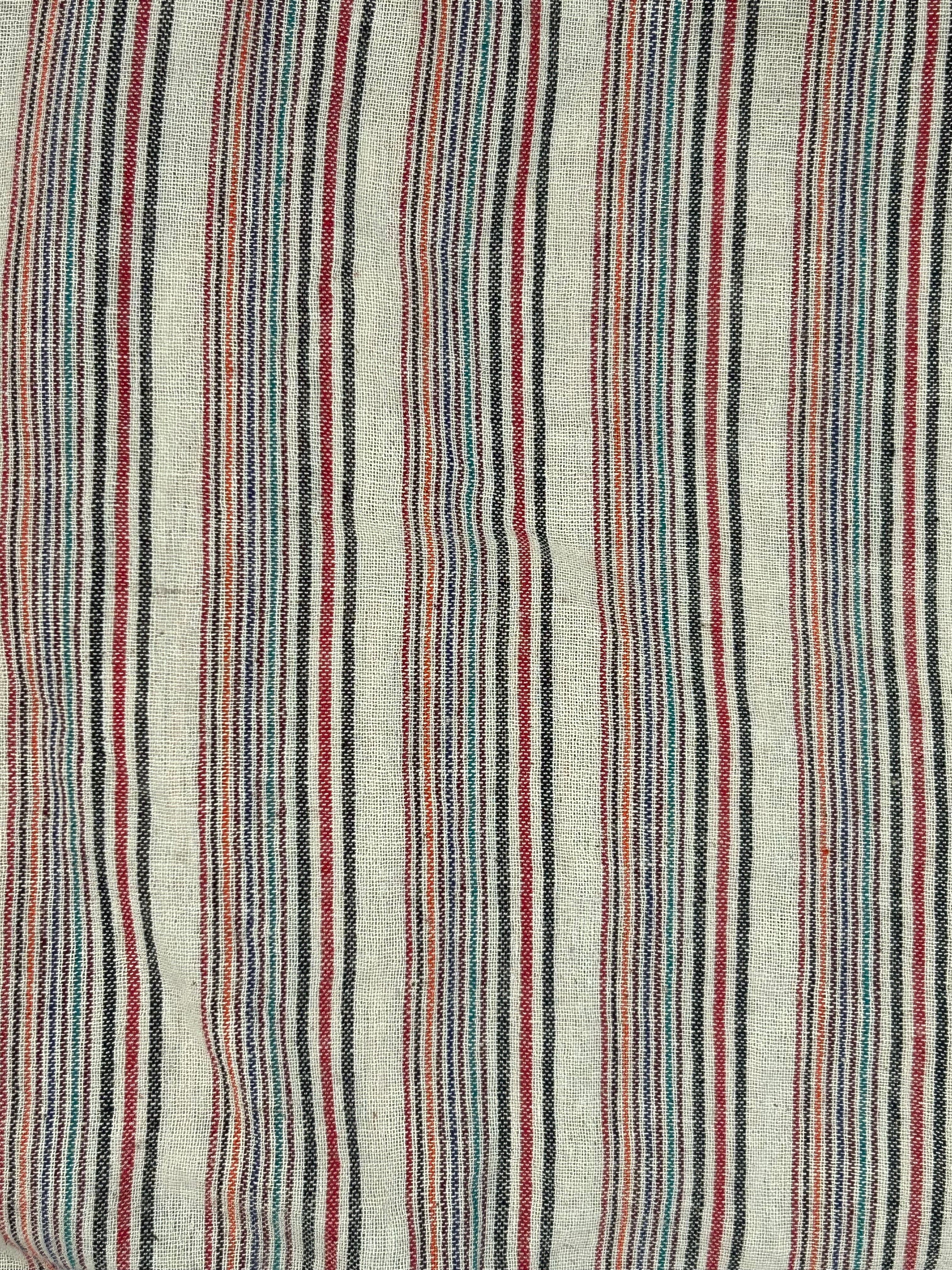 Handspun Handwoven Kotpad Fabric 650 INR/metre - Ivory multicolour weaving