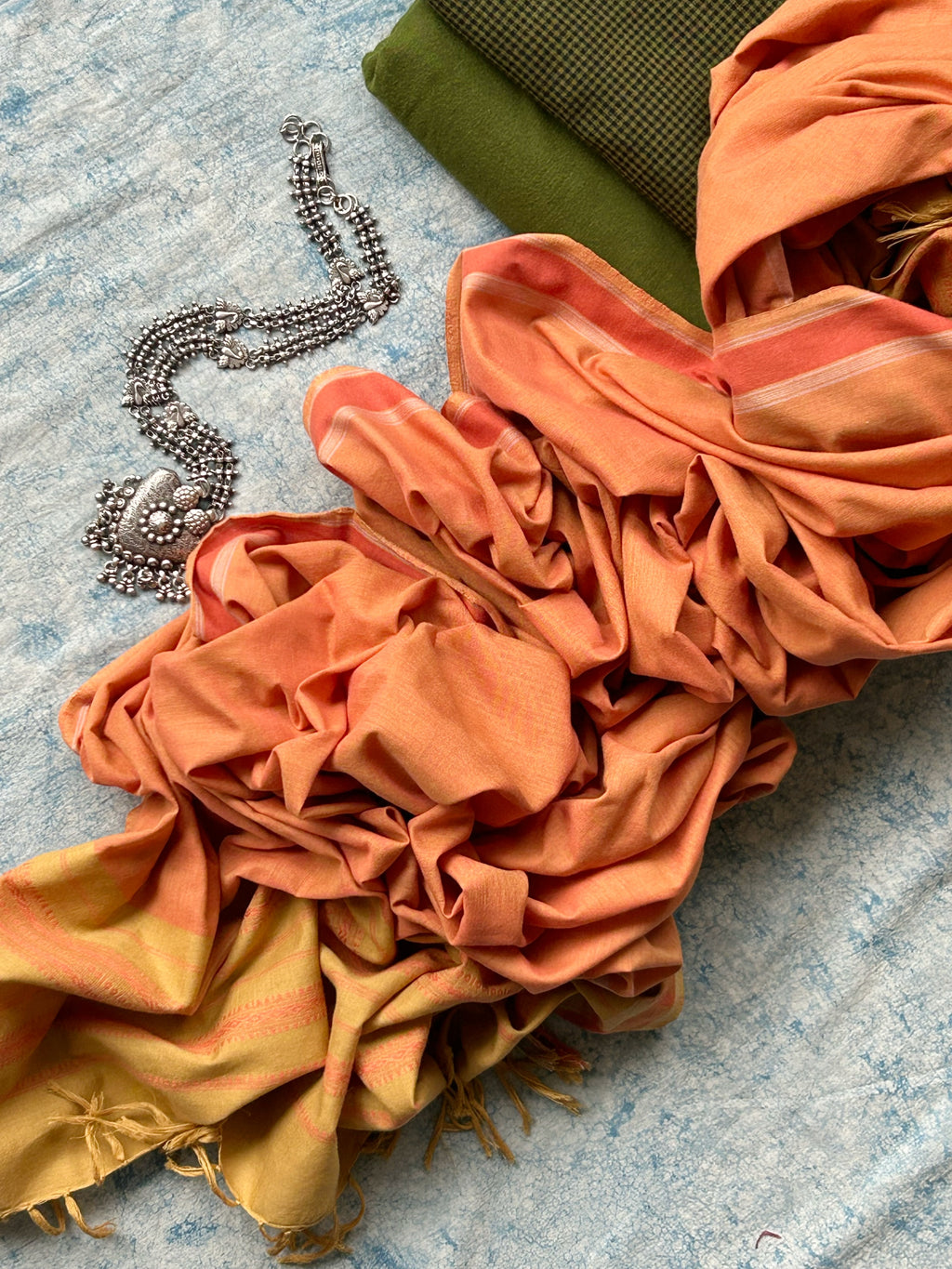 Dhoop Chaon - Handwoven Bhujodi and Telangana Cotton Set
