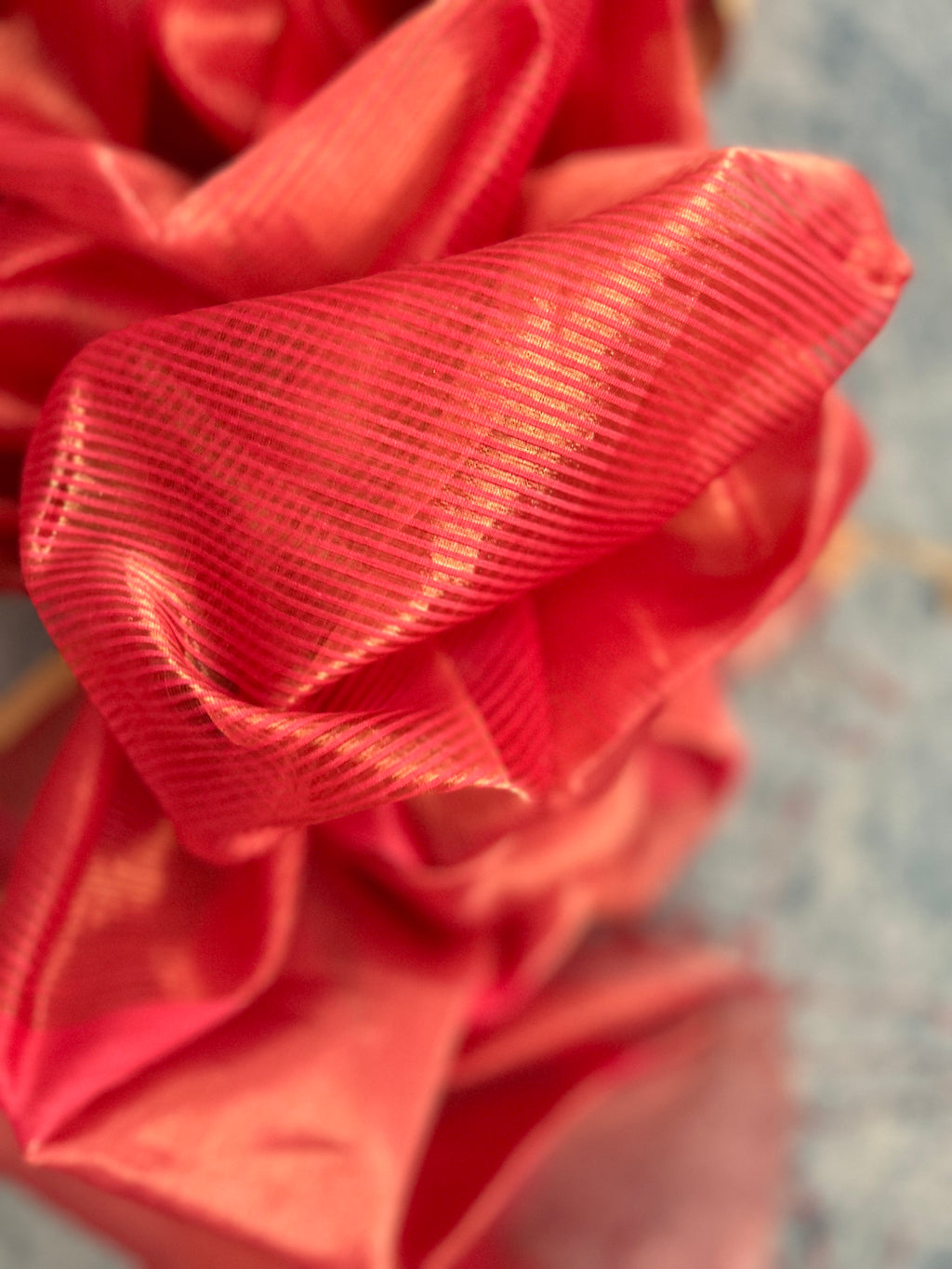 Handwoven Maheshwari tissue Kurta Dupatta Set