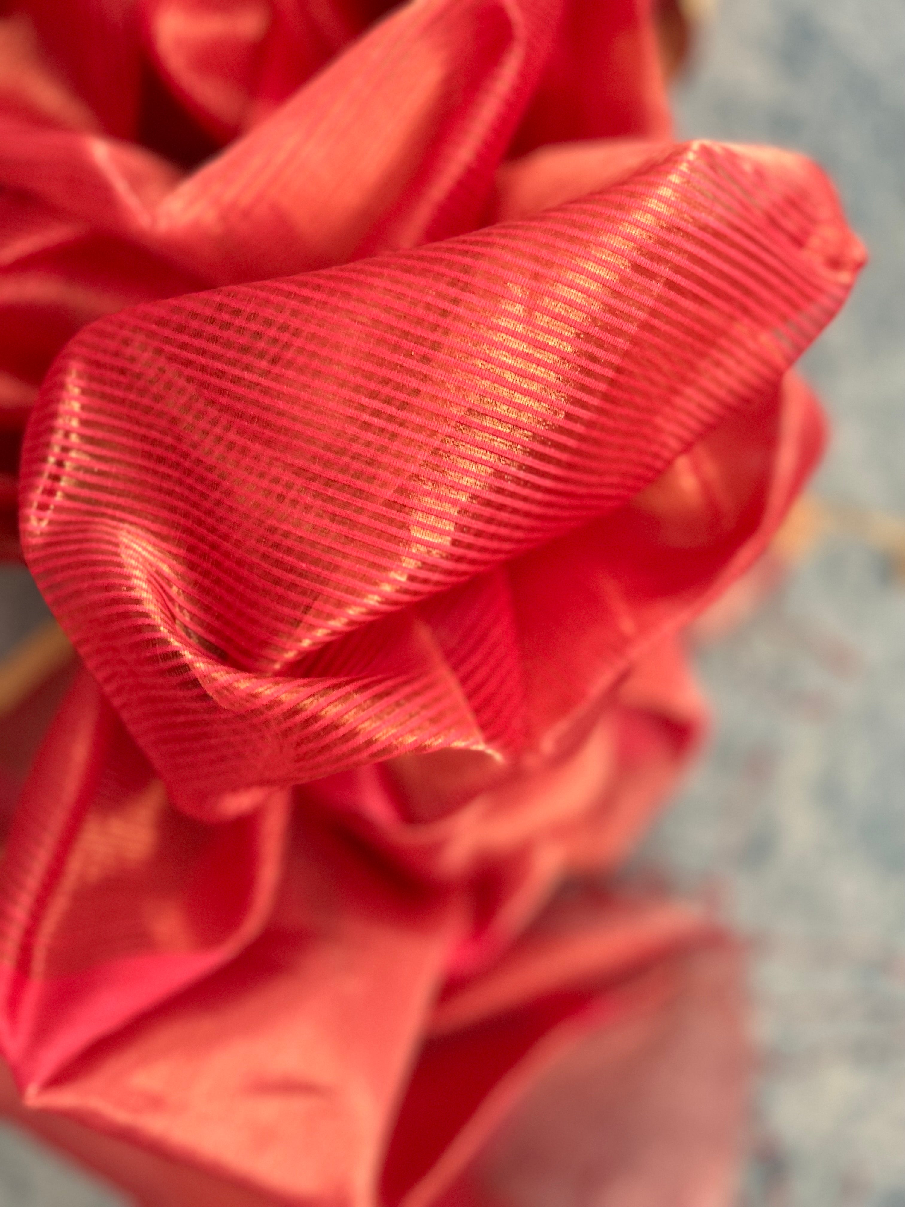 Handwoven Maheshwari tissue Kurta Dupatta Set