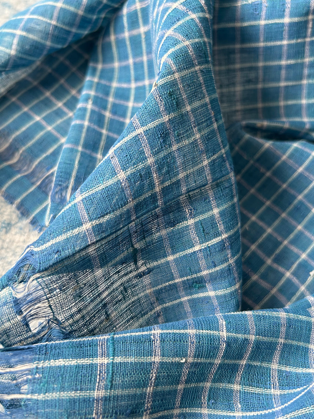 Jal-Tarang - Handspun and Handwoven Ponduru Cotton Fabric (960 INR/metre)
